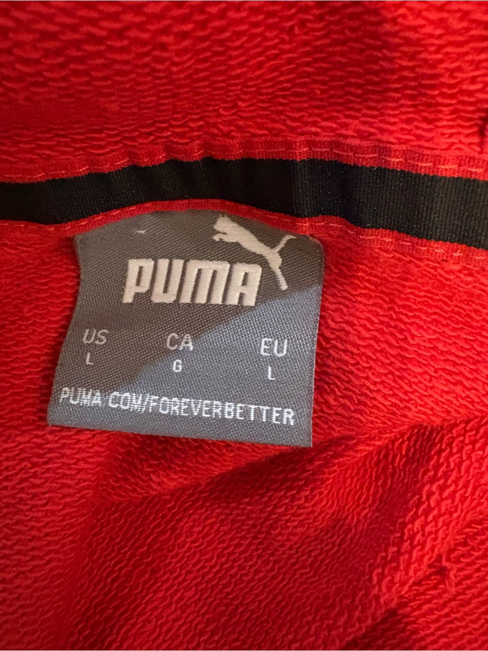 Puma x Scuderia Ferrari Shield Hoodie Red Mens Size Large GUC - Picture 6 of 9